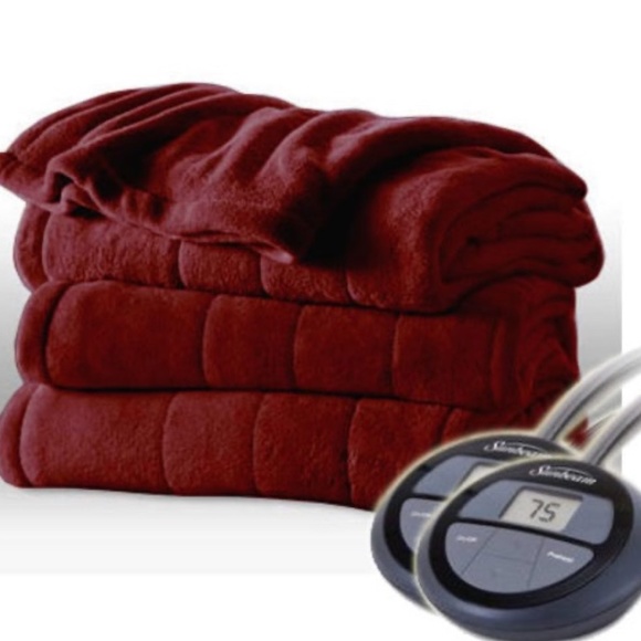 Sunbeam Bedding Sunbeam Soft Microplush Heated Blanket Heat Settings King Size Poshmark